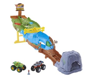 Leketøysbil - Hot Wheels Monster Trucks Playset With 2 1:64 Scale Toy Trucks - HGV12