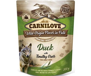 Hund - Carnilove Pouch Pate Duck with Timothy Grass 300 g - CH310030