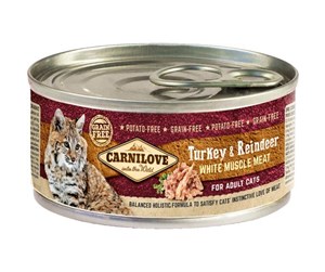 Katt - Carnilove Turkey & Reindeer for adult cats 100g - CK120010