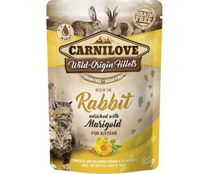 Katt - Carnilove cat pouch rich in Rabbit enriched w/Marigold - CK1900085