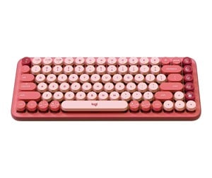 Tastatur - Logitech POP Keys - keyboard - QWERTY - Italian - heart breaker - Tastatur - Italiensk - Rosa - 920-010727