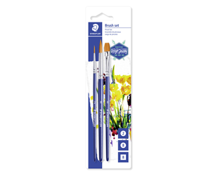 Hobbyartikler - Staedtler Brush set 3pc on blistercard - 989-SBK3-3