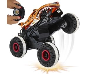 Fjernstyrt - Hot Wheels Monster Trucks Remote Control Car 1:15 Scale Tiger Shark RC With All-Terrain Wheels - HGV87