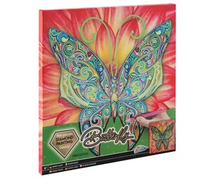 Små gaver til barn - Grafix Diamond Painting on Canvas Butterfly 30 x 30 cm - 260009