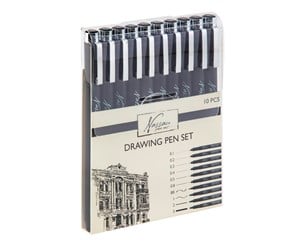 Arts & Crafts - Tilbehør - Nassau Drawing pen set fineliners 10pcs - AR0819/GE