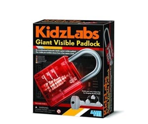 Lek & Lær - 4M KIDZLABS / GIANT VISIBLE PADLOCK - 4M-03445