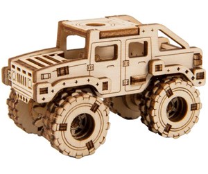 Modellsett - Mobimods WoodenCity Monster Truck Hummer - 5903641494311