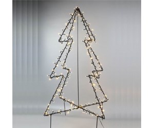 Dekorasjon - NORDIC WINTER Metal juletræ 120 cm 130 LED lys - 780-040