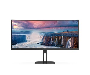 Skjerm - 34" AOC CU34V5C/BK - 3440x1440 - 100Hz - VA - 65W USB HUB - CU34V5C/BK