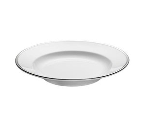 Servering & Servise - Pillivuyt Bistro Plate deep Dia 23 cm White/Silver - 18101