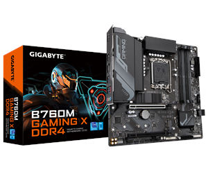 Hovedkort - GIGABYTE B760M GAMING X DDR4 Hovedkort - Intel B760 - Intel LGA1700 socket - DDR4 RAM - Micro-ATX - B760M GAMING X DDR4