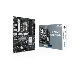 Hovedkort - ASUS PRIME H770-PLUS D4 Hovedkort - Intel H770 - Intel LGA1700 socket - DDR4 RAM - ATX - 90MB1CU0-M0EAY0