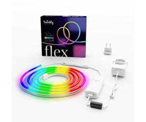 Smarthus - Twinkly Flex – App-controlled RGB LED neon tube. 3 Meters. White Wire. - TWFL300STW-WEU