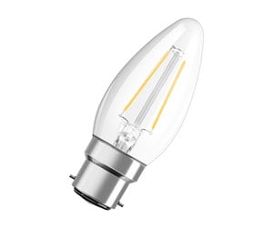 LED-lyspære - Osram LED-lyspære Candle 2,5W/827 (25W) Clear B22d - 4058075451636