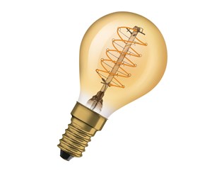 LED-lyspære - Osram LED-lyspære Vintage 1906 Mini-ball 3,4W/822 (25W) Gold Dimmable E14 - 4058075761438