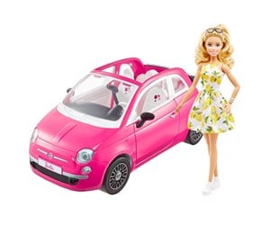 Dukker, Bamser & Utstyr - Barbie Fiat 500  Doll and Vehicle - GXR57