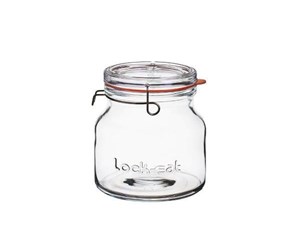 Kjøkkentilbehør - Luigi Bormioli Lock Eat Jam jar with patent lid chubby Dia 14.5 x 15.5 cm 1.5 liter Clear - 17309