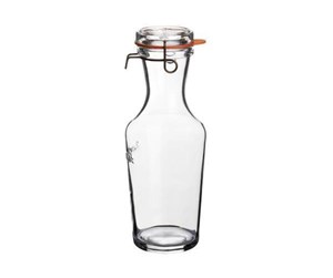 Kjøkkentilbehør - Luigi Bormioli Lock Eat Carafe with patent lid Dia 10.2 x 27.7 cm 1 liter Clear - 0032622024812