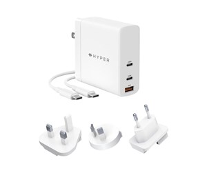 Mobil - Adaptere og ladere - Hyper Juice power adapter - GaN - 2 x USB-C - 140 Watt - HJG140WW