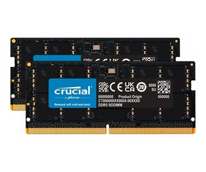 RAM - Crucial Classic SODIMM DDR5-5200 - 64GB - CL42 - Dual Channel (2 pcs) - Svart - CT2K32G52C42S5