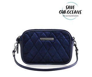 Annen personlig pleie - Gillian Jones Natascha makeup purse in blue velor - 10455-13