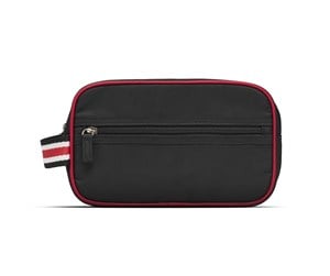 Annen personlig pleie - Studio Toiletry bag in black nylon with smart red edge. - 10125