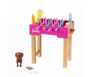 Dukker, Bamser & Utstyr - Barbie Mini Playset With Pet Accessories And Working Foosball Table - 0887961903959