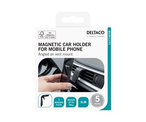 Mobil - Andre tilbehør - Deltaco ARM-C104 - car holder for mobile phone - magnetic angled slim - ARM-C104