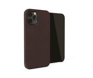 Mobil - Deksel og etui - Pipetto Magnetic Leather Case for iPhone 12/12 Pro - with magnetic holder - P063-71-O