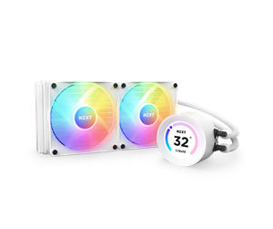 Prosessor-kjøler - NZXT Kraken Elite 240 White RGB - CPU Vannkjøling - Max 31 dBA - RL-KR24E-W1