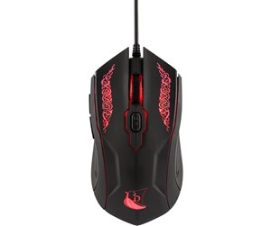 Mus - Konix Drakkar Shaman Gaming Mouse (Black) - Gaming mus - 6 - Svart med rødt lys - 3328170255028