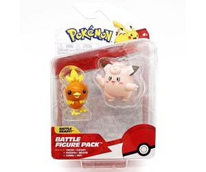 Pokemon - Jazwares Pokémon - Battle Figure Pack - Torchic & Clefairy - 0191726424499