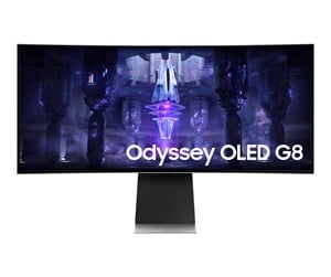 Skjerm - 34" Samsung Odyssey G8 - 3440x1440 (UWQHD) - 175Hz - OLED - 65W PD USB-C - Curved - LS34BG850SUXEN