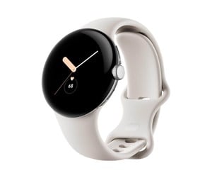 Smartklokke, Smartwatch & Sportsklokke - Google Pixel Watch LTE - Polished Silver with Chalk Band - GA04301-DE