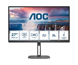 Skjerm - 27" AOC Q27V5N/BK - 2560x1440 - 75Hz - VA - Q27V5N/BK