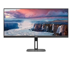 Skjerm - 34" AOC Value-line U34V5C/BK - 3440x1440 - 100Hz - VA - 65W USB-C - U34V5C/BK