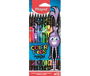 Skrive- & Tegneverktøy - Maped Color'Peps Monster Colour pencils x 12 - 862612