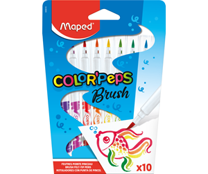 Skrive- & Tegneverktøy - Maped Color'Peps Brush Felt-pens x10 - 848010