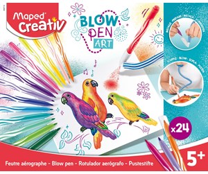 Skrive- & Tegneverktøy - Maped Creativ Blowpen Art - Box of 24 colours - 846712