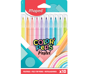 Skrive- & Tegneverktøy - Maped Color'Peps pastel Felt-pens x10 - 845469