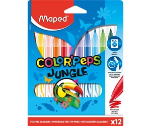 Skrive- & Tegneverktøy - Maped Color'Peps Jungle Felt-pens x12 - 845420