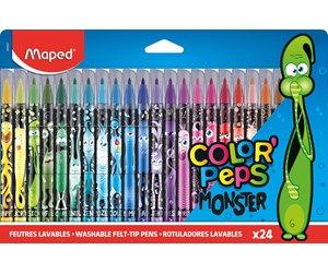 Skrive- & Tegneverktøy - Maped Color'Peps Monster Felt-pens x 24 - 845401