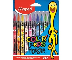 Skrive- & Tegneverktøy - Maped Color'Peps Monster Felt-pens x 12 - 845400