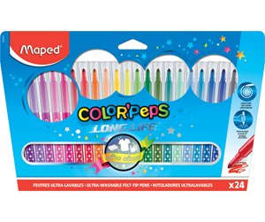 Skrive- & Tegneverktøy - Maped Color'Peps Long Life felt-pens x24 - 845022