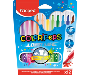 Skrive- & Tegneverktøy - Maped Color'Peps Long Life felt-pens x12 - 845020