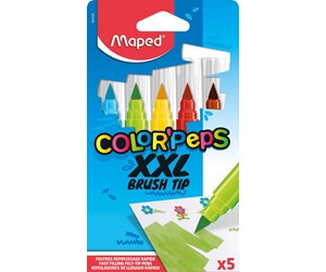 Skrive- & Tegneverktøy - Maped Color'Peps XXL Brush Tip felt-pens x5 - 844705