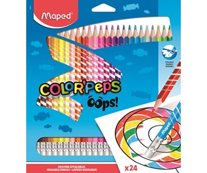 Skrive- & Tegneverktøy - Maped Color'Peps Oops Erasable Colour pencils x24 - 832824