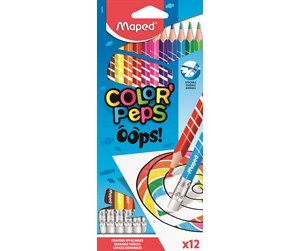 Skrive- & Tegneverktøy - Maped Color'Peps Oops Erasable Colour pencils x12 - 832812