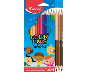 Skrive- & Tegneverktøy - Maped Color'Peps World Colour pencils x15 - 832071