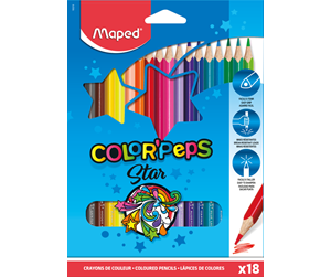 Skrive- & Tegneverktøy - Maped Color'Peps Star colour pencils x18 - 183218